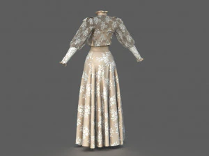 tea dress 3D Model