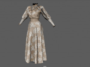 tea dress Modèle 3D