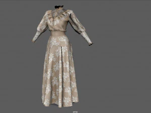 tea dress 3D Model