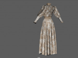 tea dress Modèle 3D
