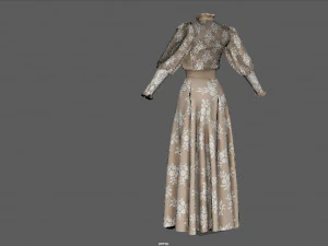 tea dress 3D Model