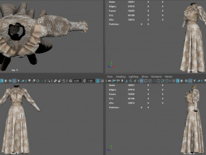 tea dress Modèle 3D