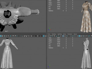 tea dress Modèle 3D