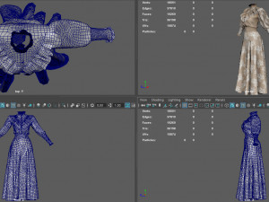 tea dress Modèle 3D