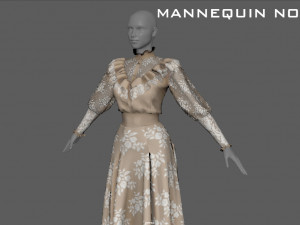 tea dress Modèle 3D