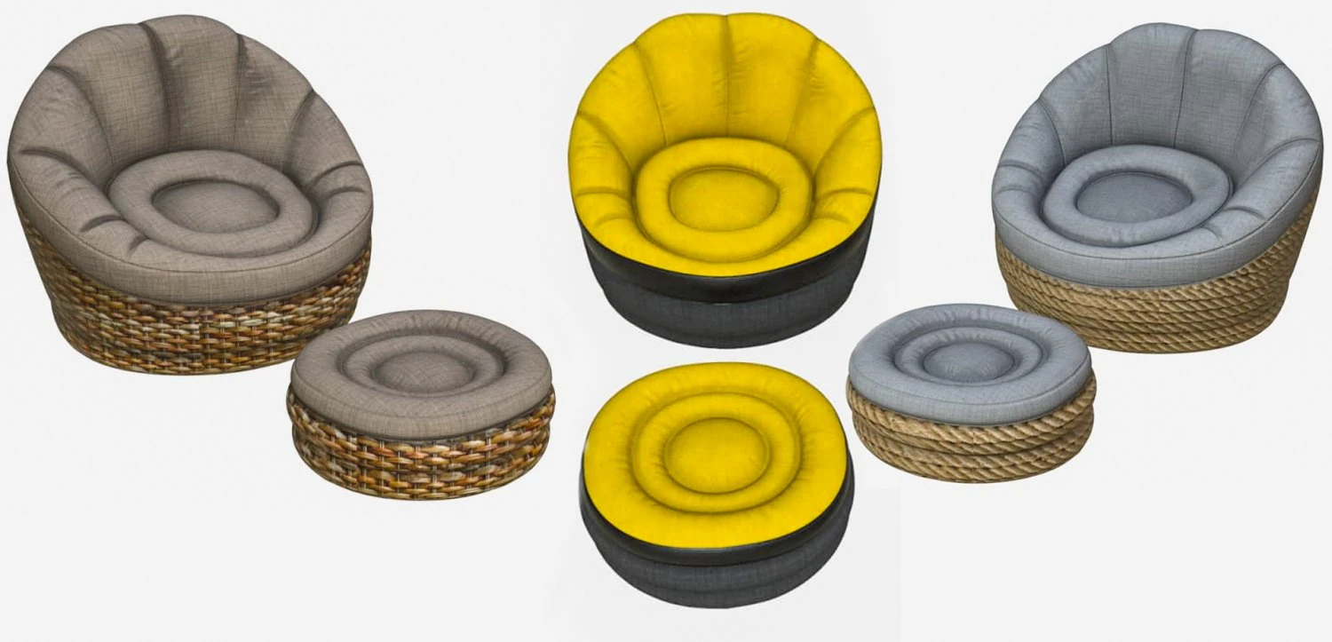 poltrona relax Modello 3D .c4d .max .obj .3ds .fbx .stl .blend 