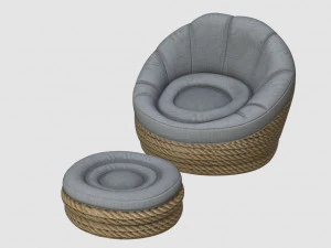 poltrona relax Modello 3D