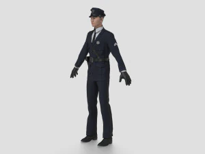 Policial dos anos 1930 Modelo 3D