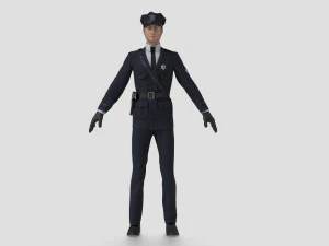 Policial dos anos 1930 Modelo 3D