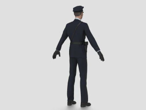 Policial dos anos 1930 Modelo 3D