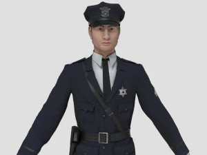 Policial dos anos 1930 Modelo 3D