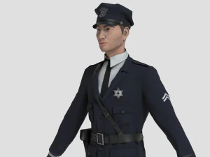 Policial dos anos 1930 Modelo 3D