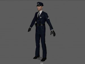 Policial dos anos 1930 Modelo 3D