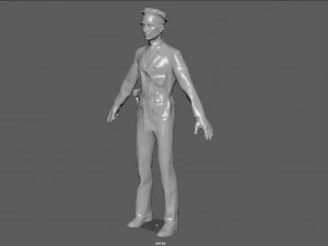 Policial dos anos 1930 Modelo 3D