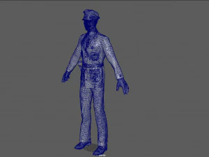 Policial dos anos 1930 Modelo 3D