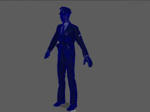 Policial dos anos 1930 Modelo 3D