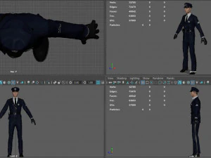 Policial dos anos 1930 Modelo 3D