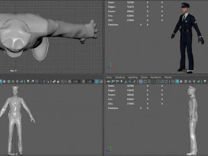 Policial dos anos 1930 Modelo 3D