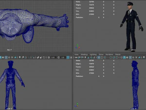 Policial dos anos 1930 Modelo 3D