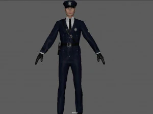 Policial dos anos 1930 Modelo 3D