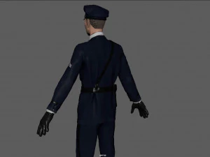 Policial dos anos 1930 Modelo 3D