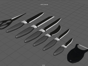 kitchen knives 3D-Modell
