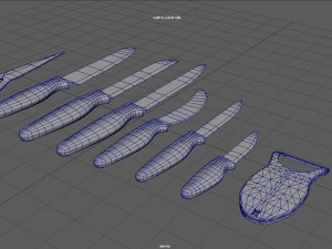 kitchen knives 3D-Modell