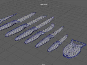 facas de cozinha Modelo 3D