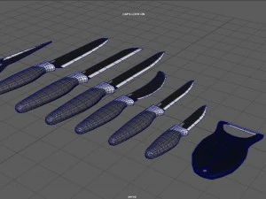 facas de cozinha Modelo 3D
