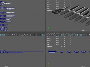 kitchen knives 3D-Modell
