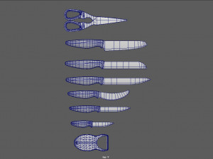 kitchen knives 3D-Modell