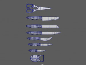 facas de cozinha Modelo 3D