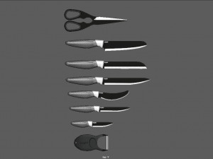 kitchen knives 3D-Modell