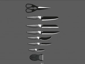 facas de cozinha Modelo 3D