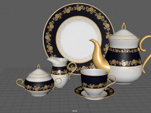 tea service 3D मॉडल