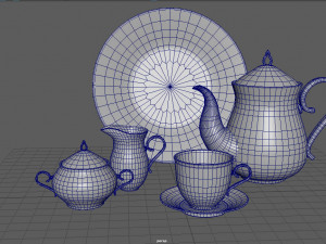 tea service 3D मॉडल
