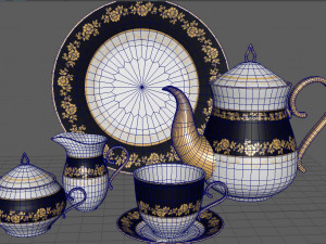 tea service 3D मॉडल