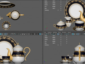 tea service 3D मॉडल