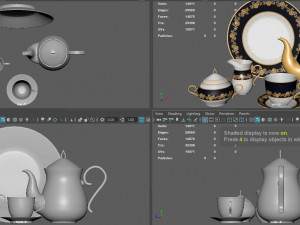 tea service 3D मॉडल