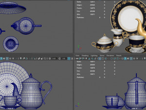 tea service 3D मॉडल