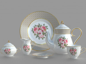 tea set 3D 模型