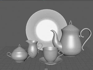 चाय का सेट 3D मॉडल