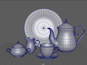 tea set 3D 模型