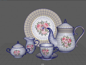 tea set 3D 模型