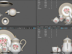 tea set 3D 模型