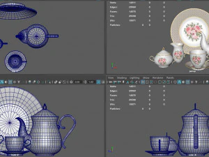 चाय का सेट 3D मॉडल