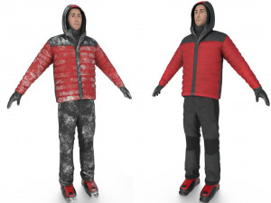 skier man 3D Model