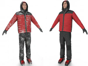 skier man 3D Model