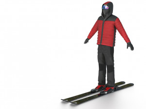 skier man 3D Model