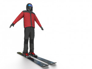 skier man 3D Model